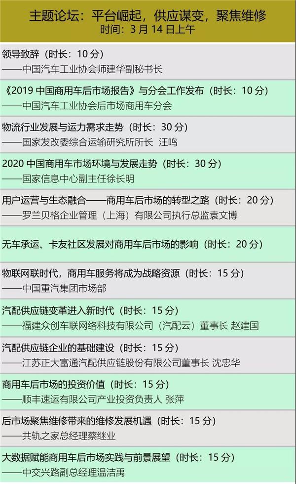 2020中国商用车后市场年度大会